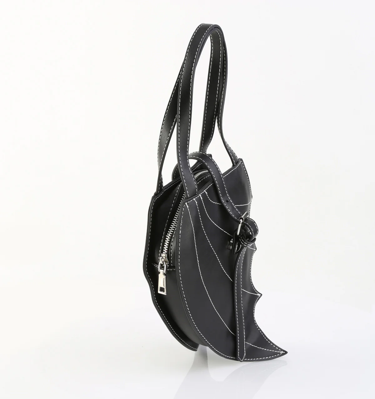 HB-215 Demonia Blk Vegan Leather Alternative Handbag - Image 5