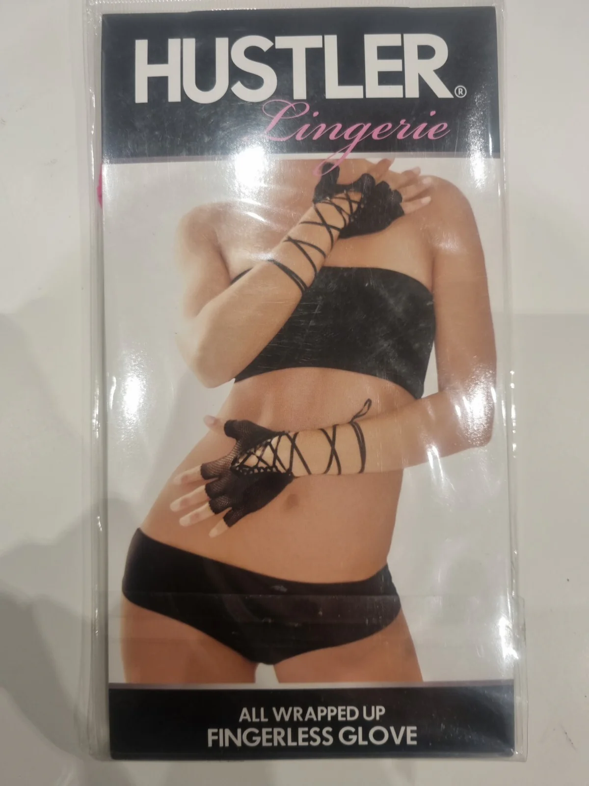 HU63194-HP Hustler Hot Pink Fingerless Gloves - Image 2