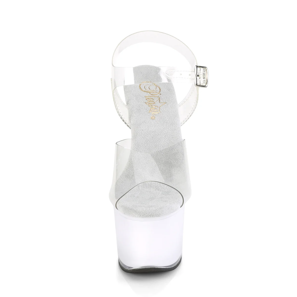 White Glow 7 Inch Pole Dance Platform Shoes - Pleaser ILLUMINATOR-708 - Image 2