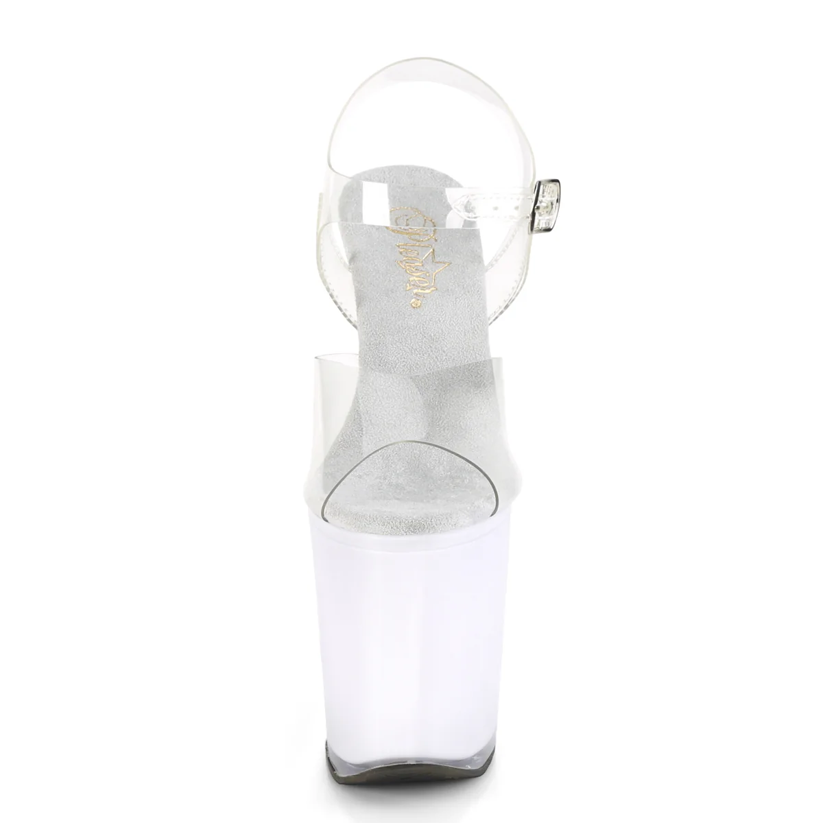 White Glow 8 Inch Pole Dancing Platform Shoes - Pleaser ILLUMINATOR-808 - Image 2