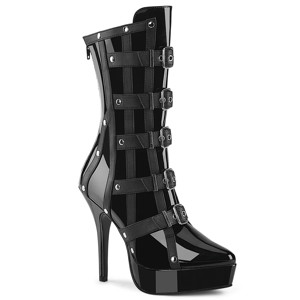 Black 5.3 Inch Fetish Platforms - Devious INDULGE-1038