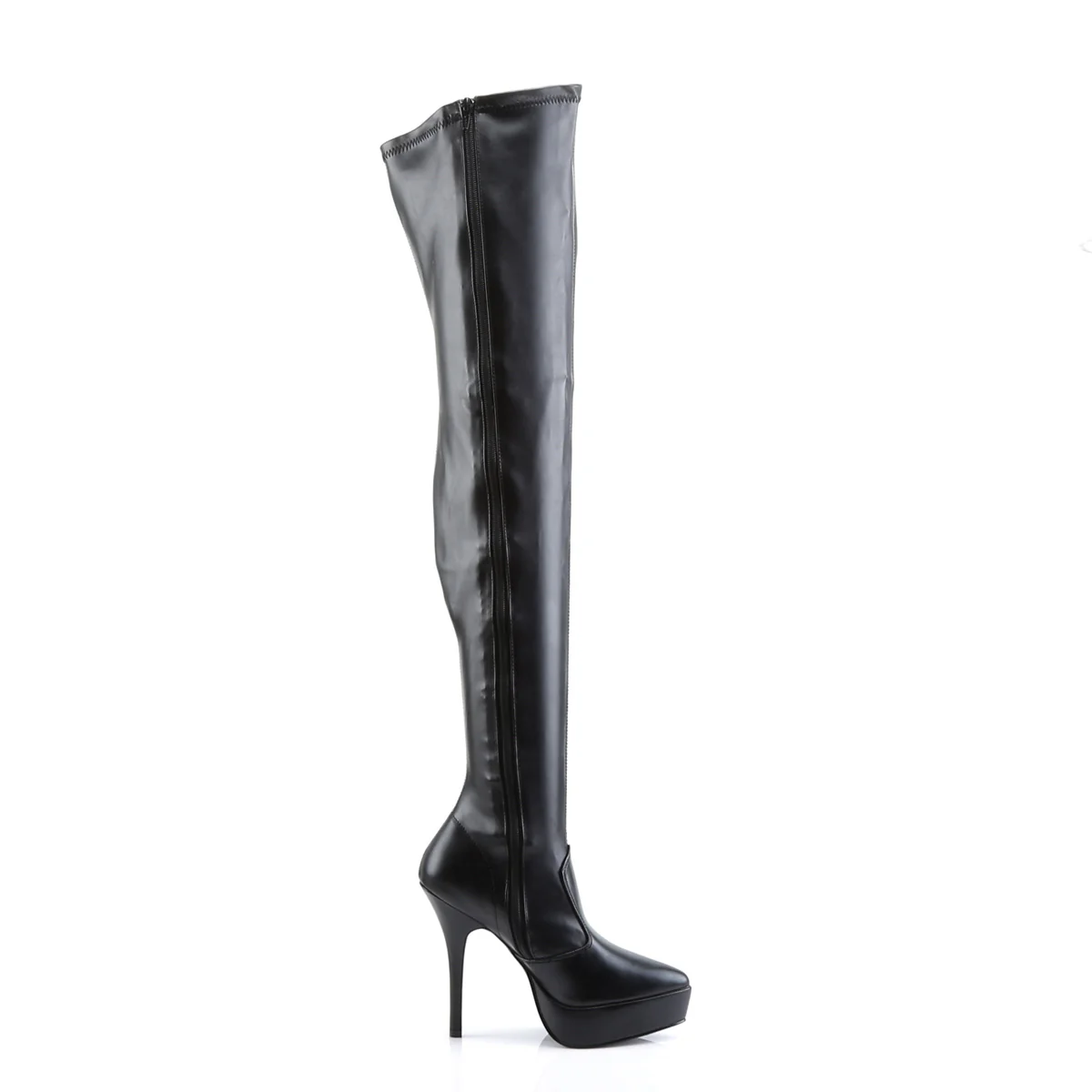 Black PU 5.3 Inch Fetish Platforms - Devious INDULGE-3000 - Image 5