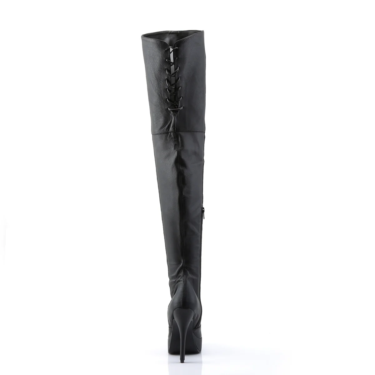 Black Leather 5.3 Inch Fetish Platforms - Devious INDULGE-3011 - Image 4