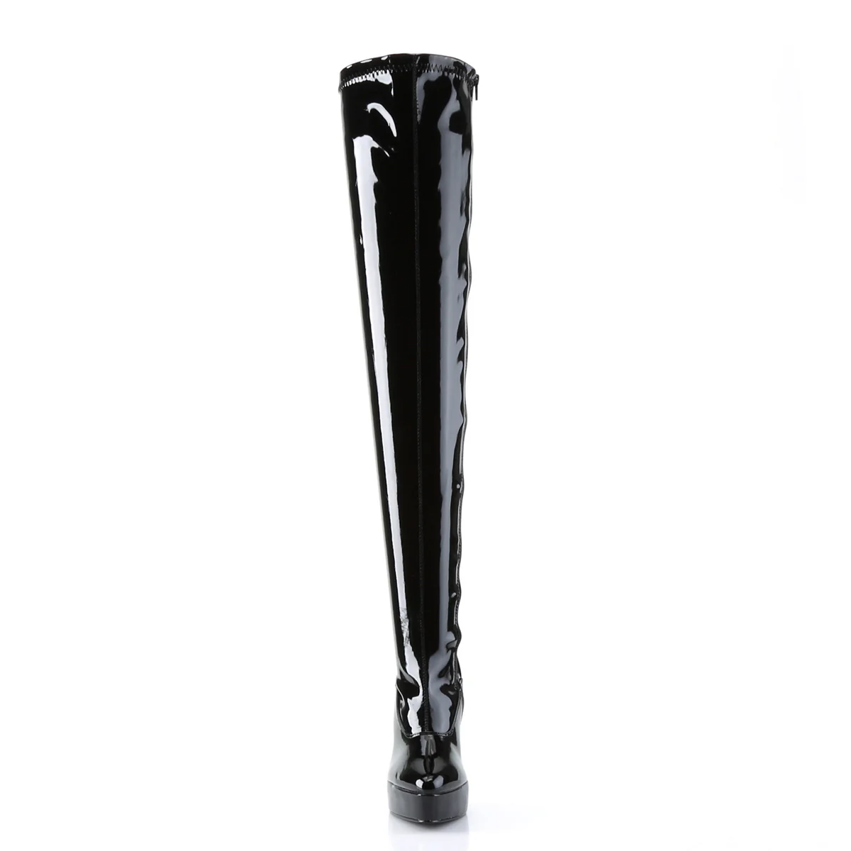 Black Patent 5.3 Inch Fetish Platforms -  Devious INDULGE-3063 - Image 2
