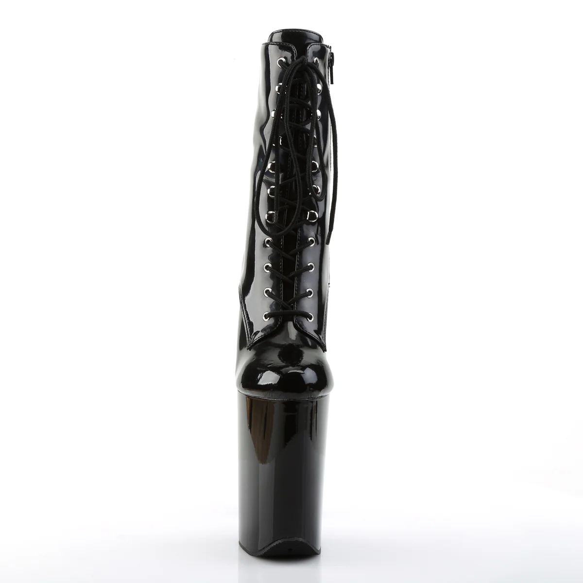 Black 9 Inch Extreme High Ankle Boots -  Pleaser INFINITY-1020 - Image 2