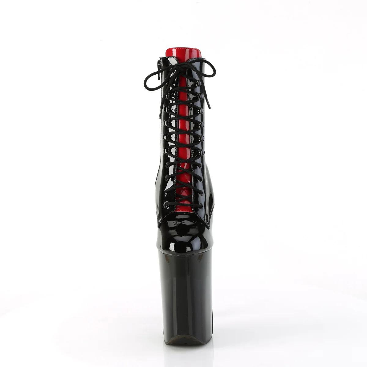 Black Red 9 Inch Sky High Ankle Boots - Pleaser INFINITY-1020FH - Image 2
