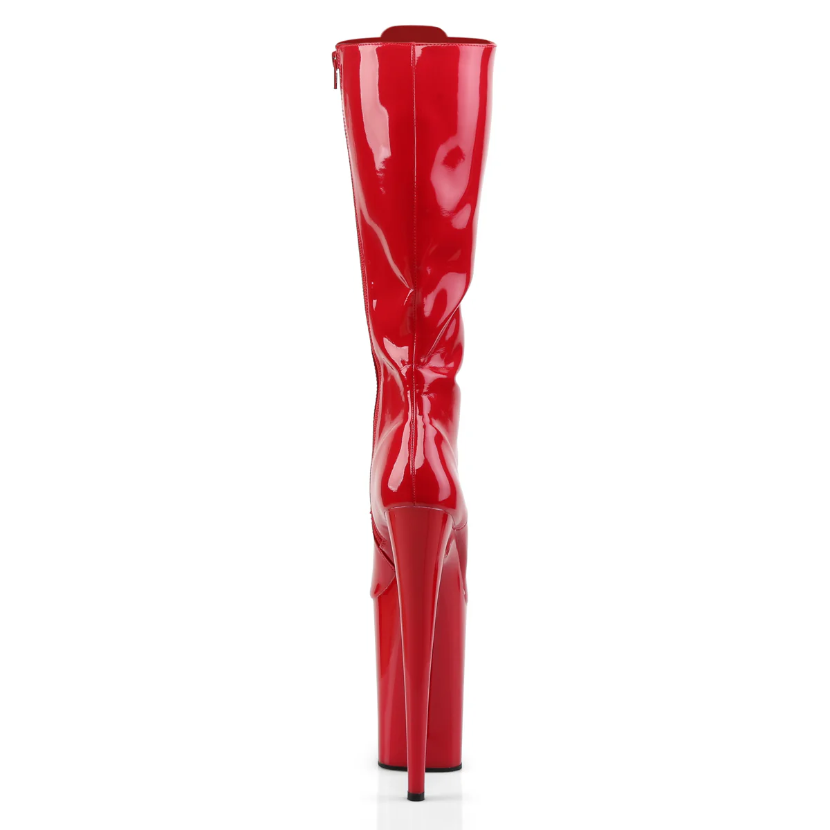 Red 9 Inch Large High Knee High Boots - Pleaser INFINITY-2020 - Image 4