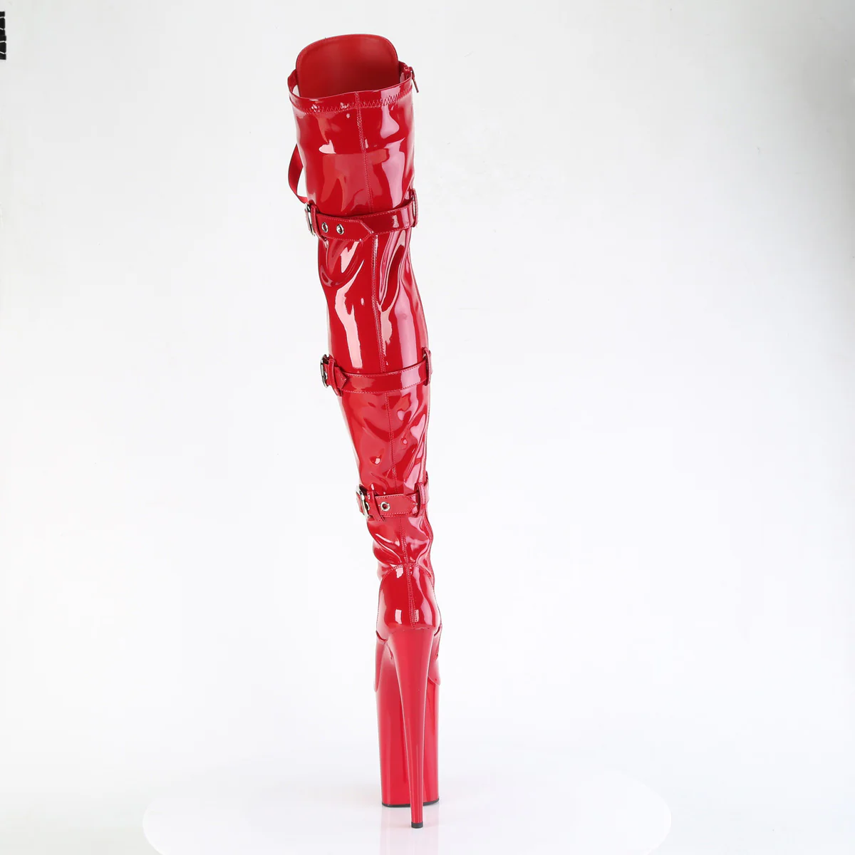 Red 9 Inch Extreme High Thigh Highs - Pleaser INFINITY-3028 - Image 4