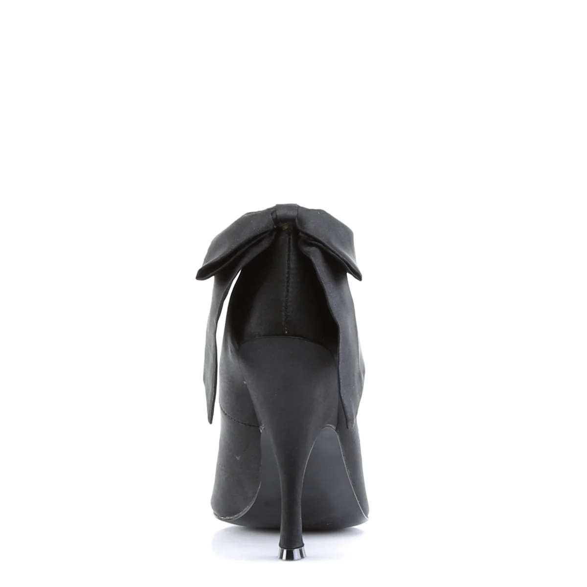 BOMBSHELL-03 Pin Up 4.5" Heel Black Satin Fetish Footwear - Image 4