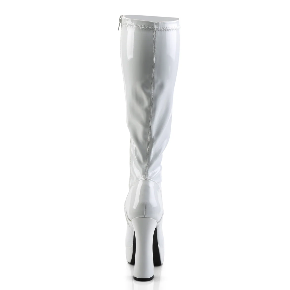 White 5 Inch Vintage Retro Knee High Boots - Pleaser ELECTRA-2000Z - Image 4