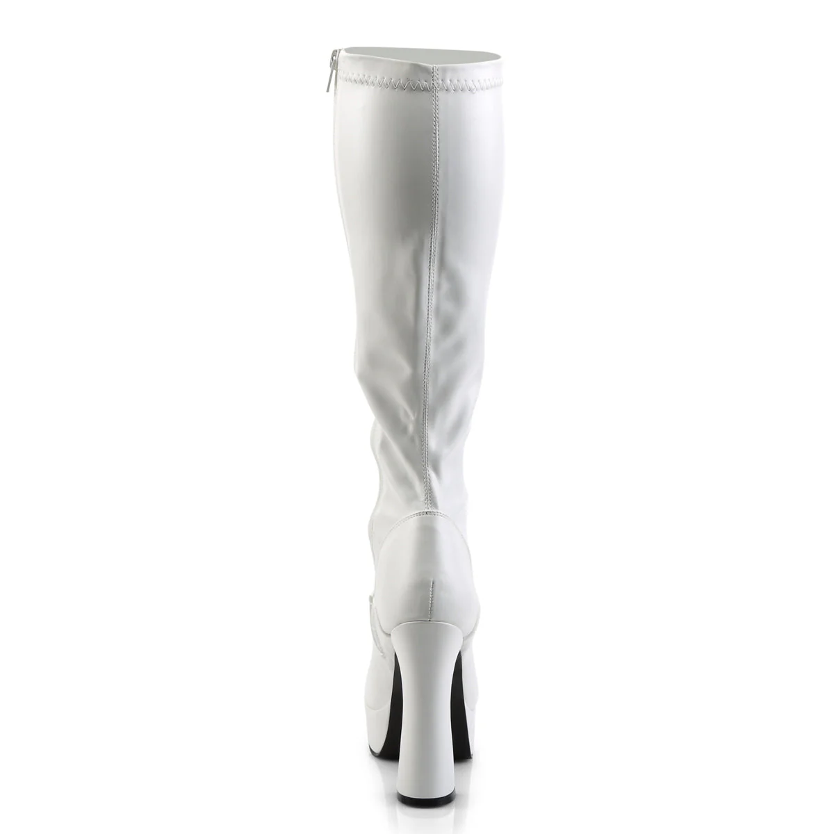 White 5 Inch Gogo Disco Knee High Boots - Pleaser ELECTRA-2000Z - Image 4