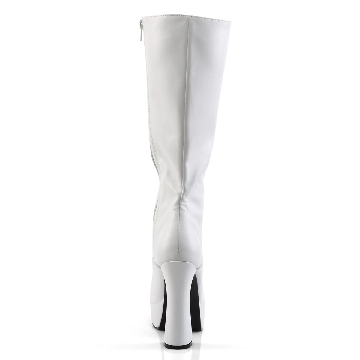 White 5 Inch Disco Platform Knee High Boots -  Pleaser ELECTRA-2020 - Image 4