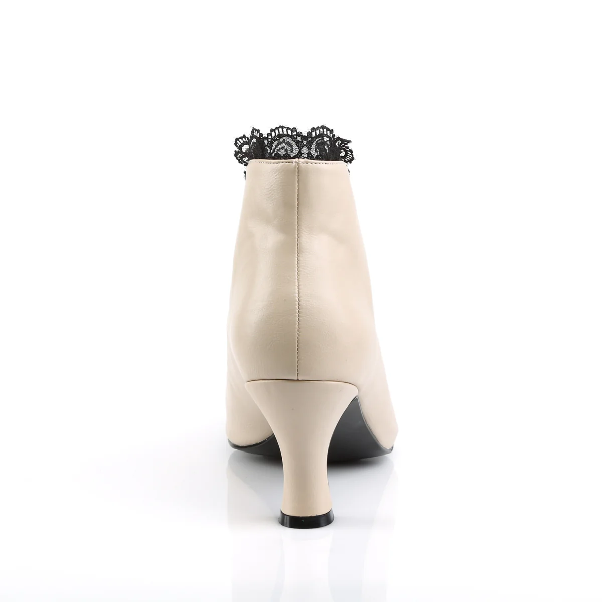 JENNA-105 Pleaser Large Size Ladies Shoes 3 Inch Heel Cream Fetish Shoes - Image 4