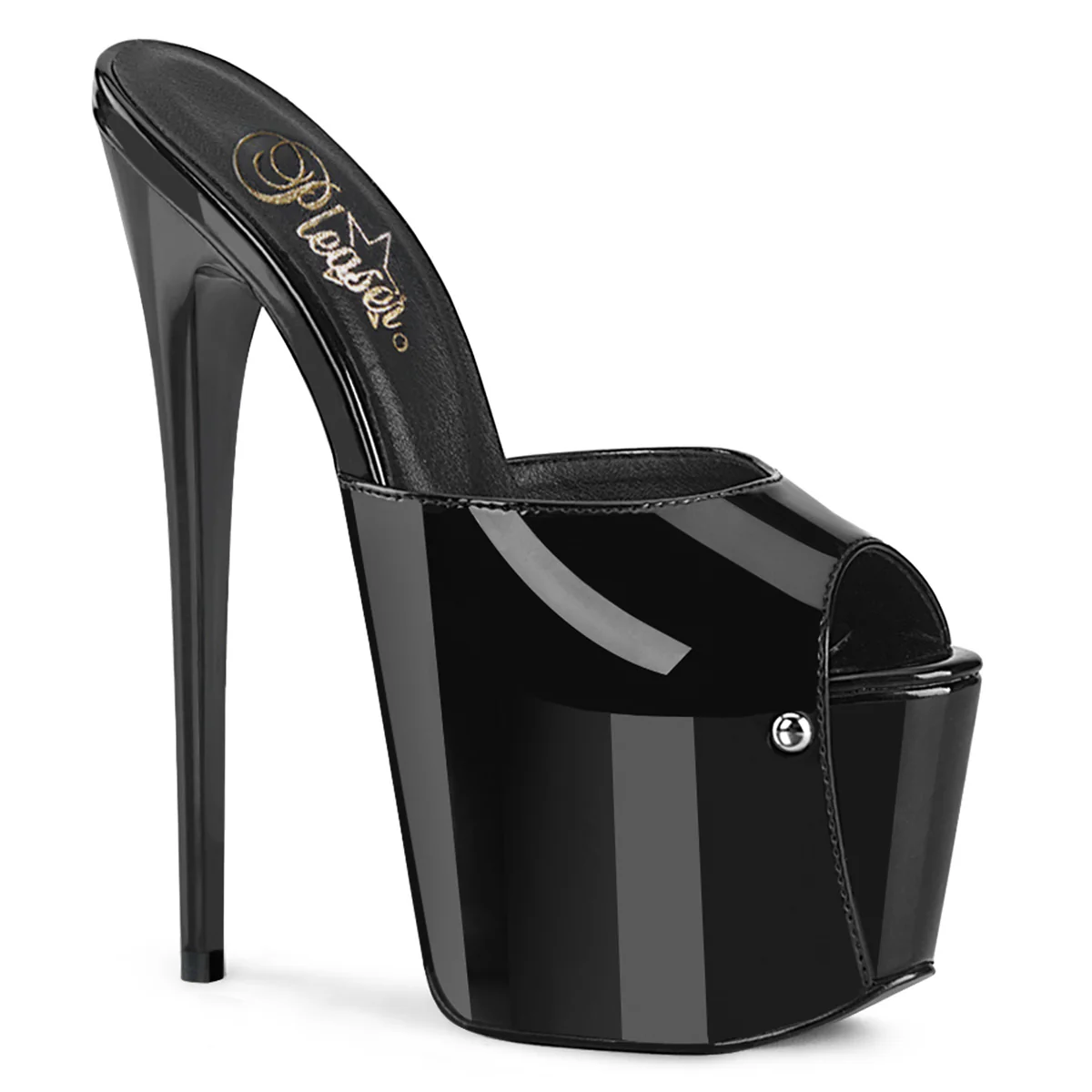 Black 7 Inch Pole Dancer Platform Shoes - Pleaser JUBILANT-01