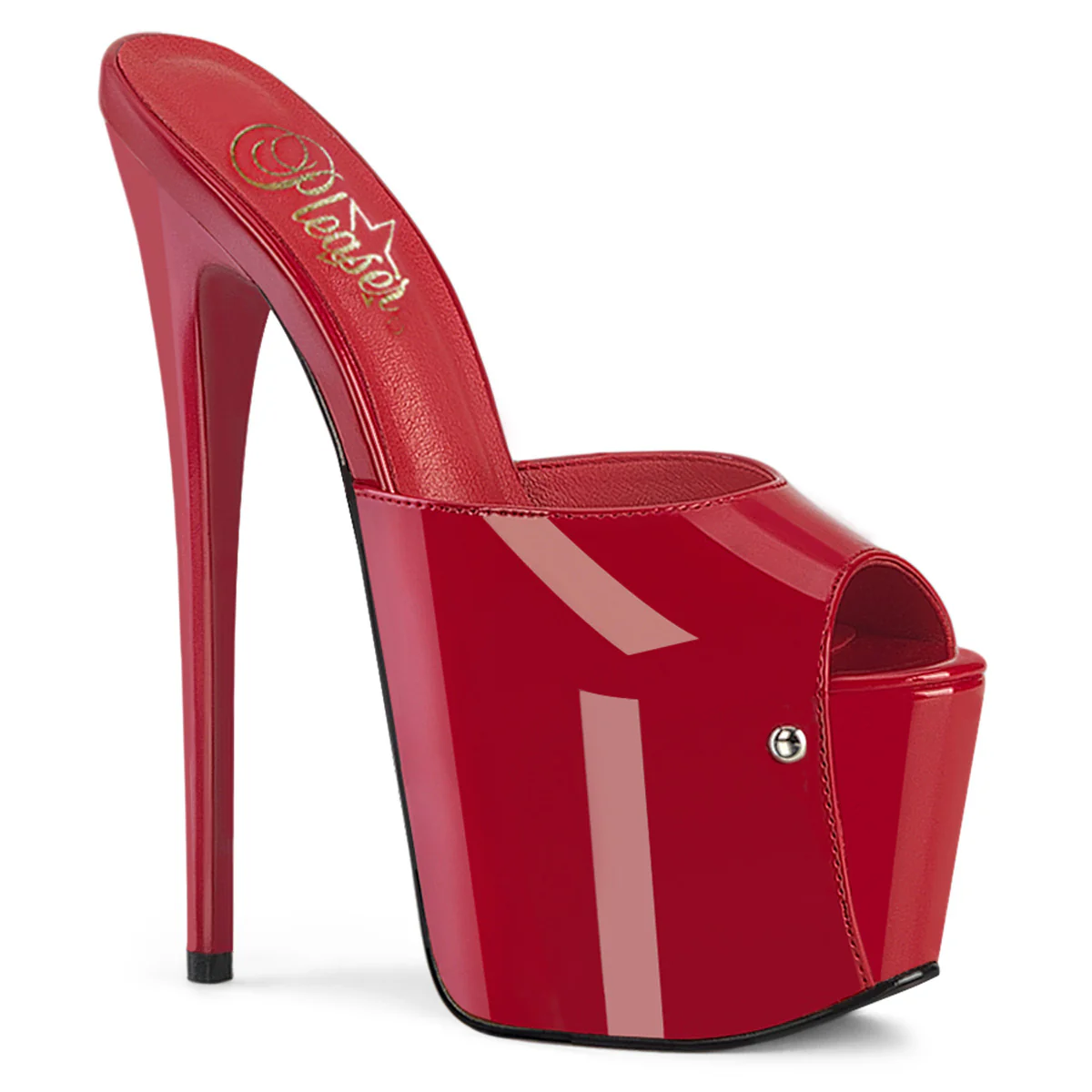 Red 7 Inch Exotic Dancing Platform Shoes - Pleaser JUBILANT-01