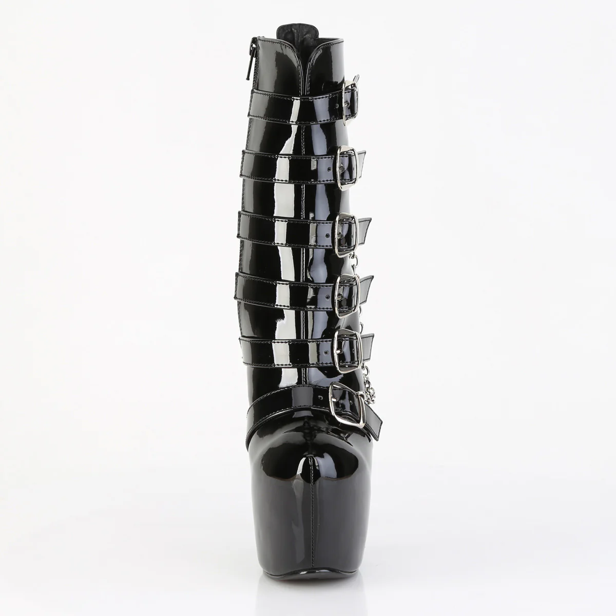 Black 7 Inch Platform Pole Ankle Boots - Pleaser JUBILANT-1015 - Image 2