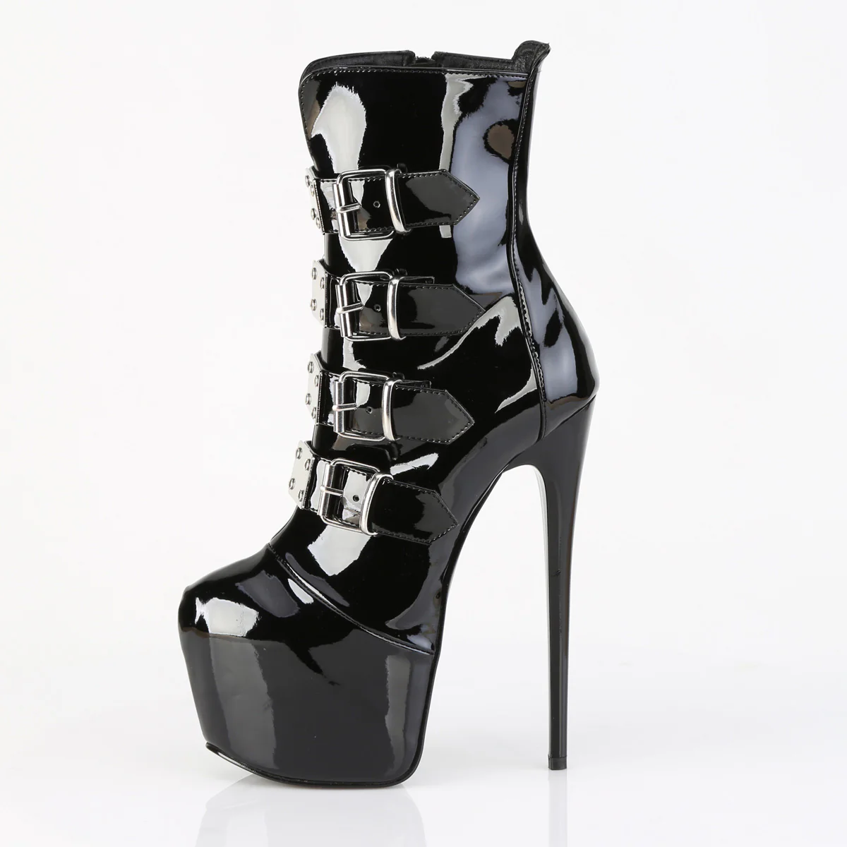 Black 7 Inch Fetish Pole Ankle Boots - Pleaser JUBILANT-1023 - Image 3