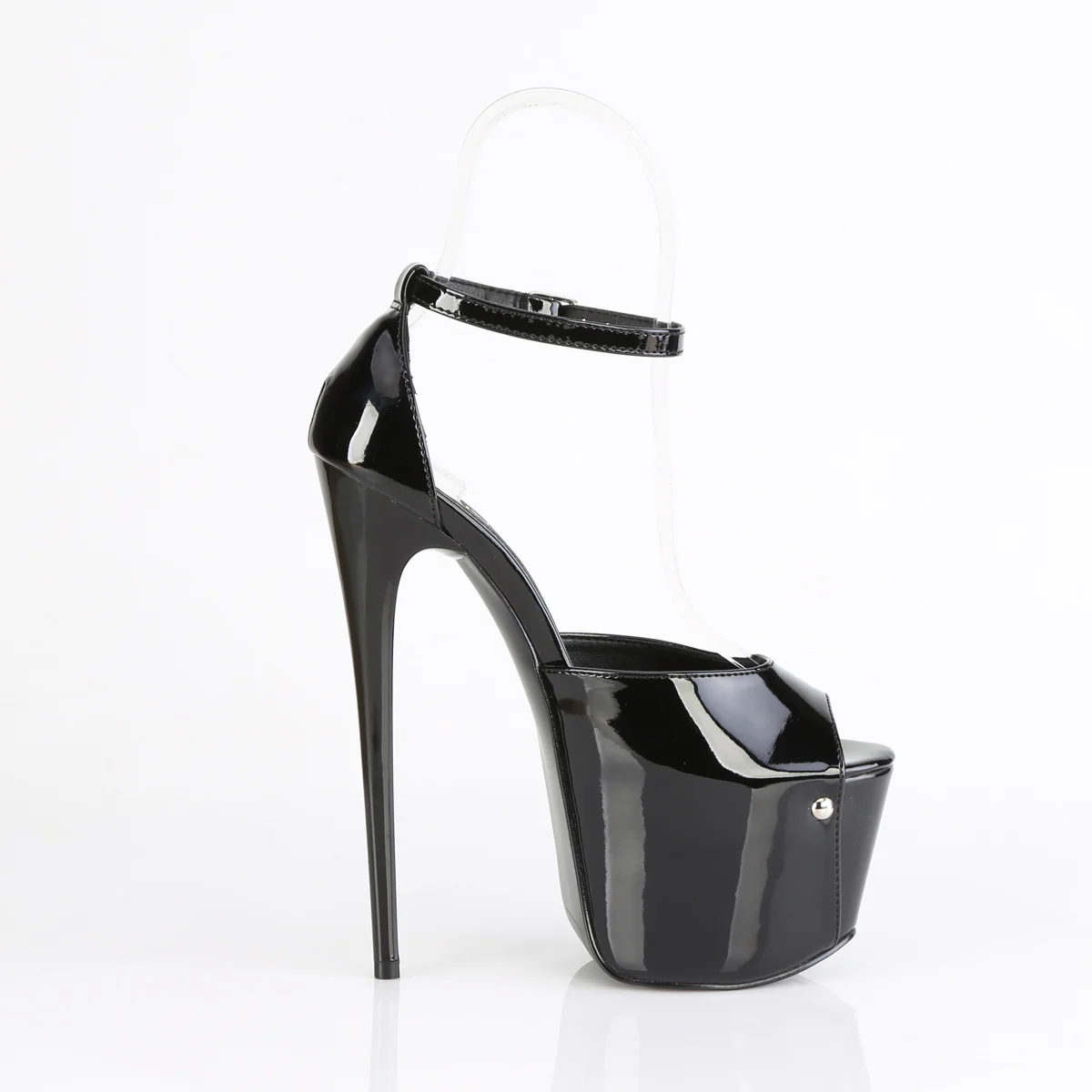 Black 7 Inch Pole Dancer Platform Shoes - Pleaser JUBILANT-15 - Image 5