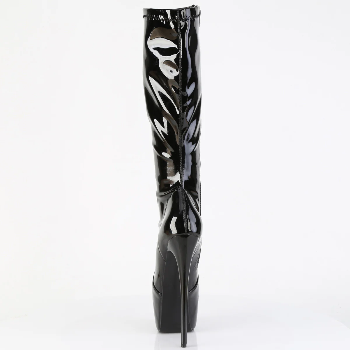 Black Patent 7 Inch Exotic Dancer Platform Boots -  Pleaser JUBILANT-2000 - Image 4