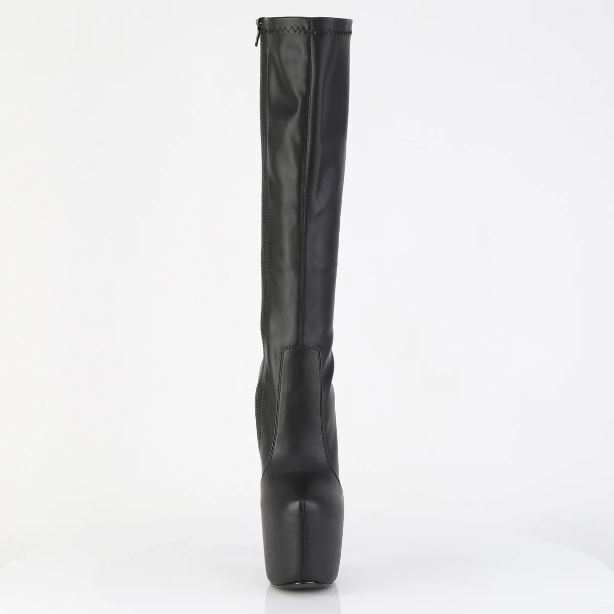Black Faux Leather 7 Inch Pole Dancing Ankle Boots - Pleaser JUBILANT-2000 - Image 2