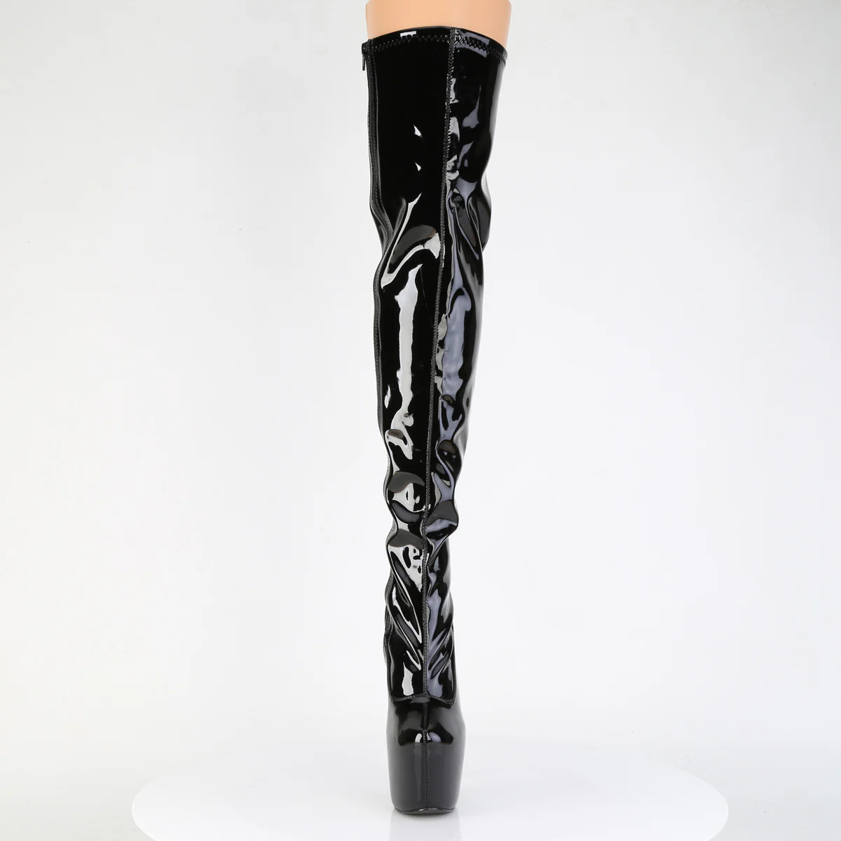 Red 7 Inch Exotic Dancer Thigh Boots - Pleaser JUBILANT-3000 - Image 2