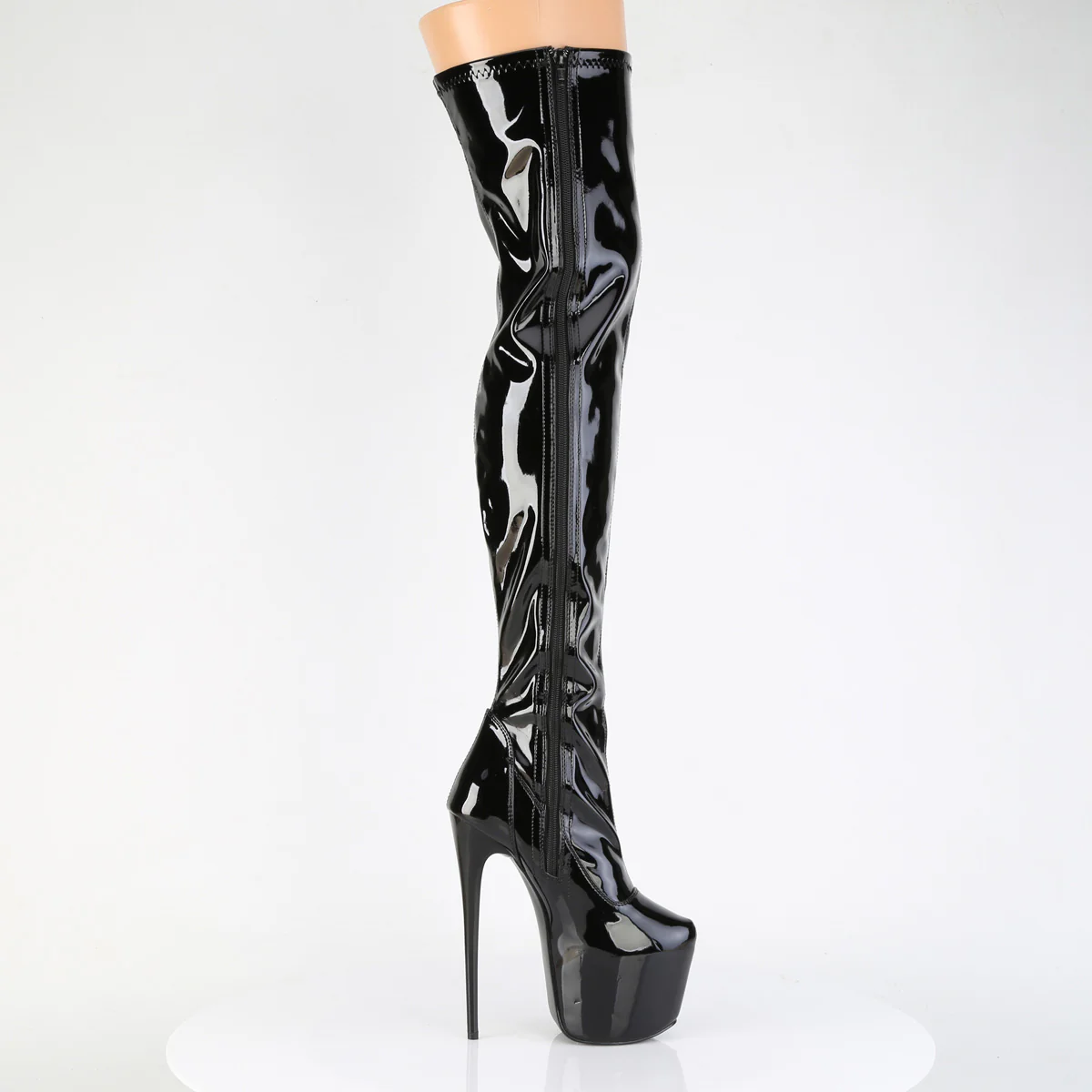 Red 7 Inch Exotic Dancer Thigh Boots - Pleaser JUBILANT-3000 - Image 4