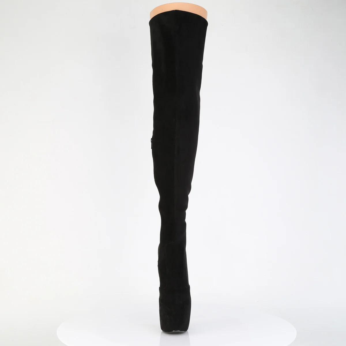 Black 7 Inch Pole Dancing Thigh Boots - Pleaser JUBILANT-3007FS - Image 2