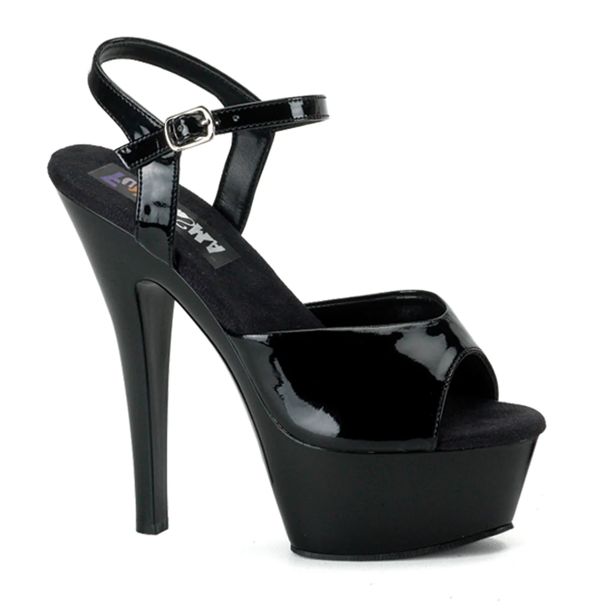 Black 6 Inch Platform Sandals -  Funtasma JULIET-209 - Image 6