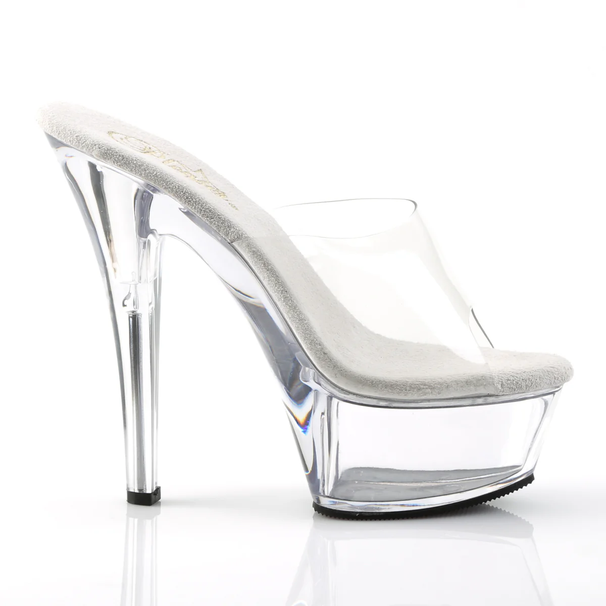 Clear 6 Inch Exotic Dancer Platform Shoes - Pleaser KISS-201 - Image 5