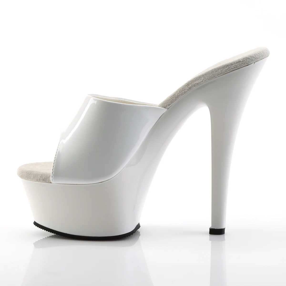 White 6 Inch Fetish Pole Platform Shoes -  Pleaser KISS-201 - Image 3