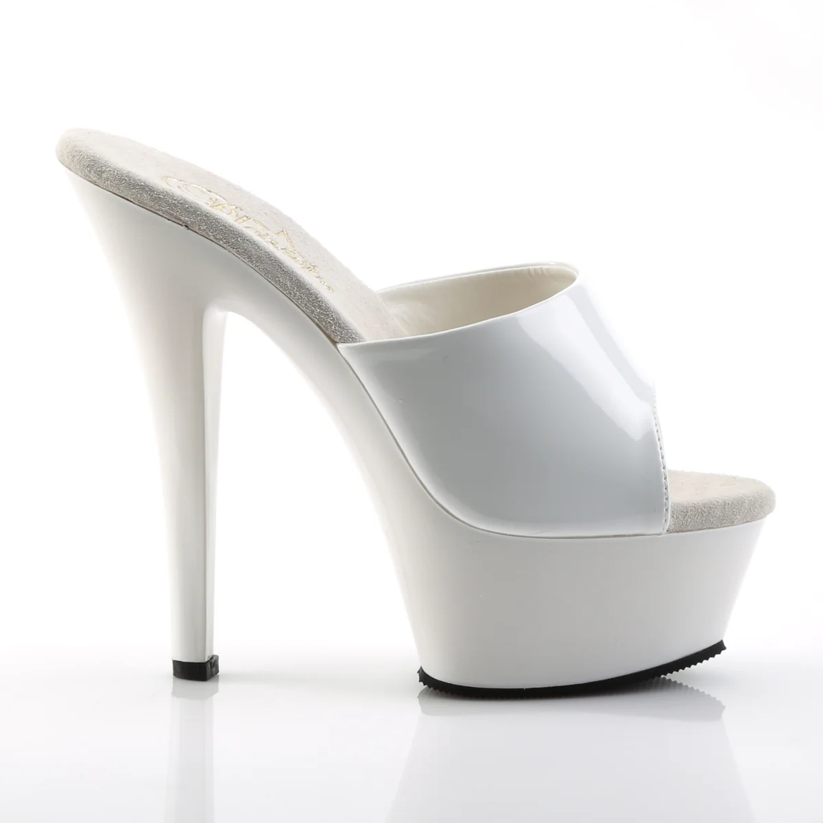 White 6 Inch Fetish Pole Platform Shoes -  Pleaser KISS-201 - Image 5