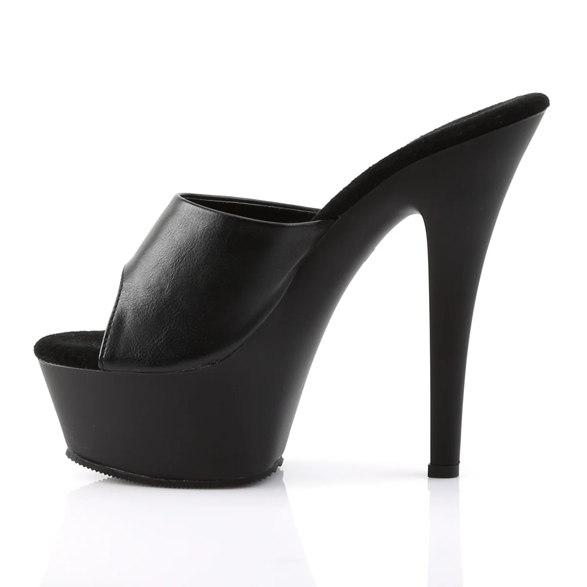 Black 6 Inch Pole Dancing Platform Shoes - Pleaser KISS-201 - Image 3