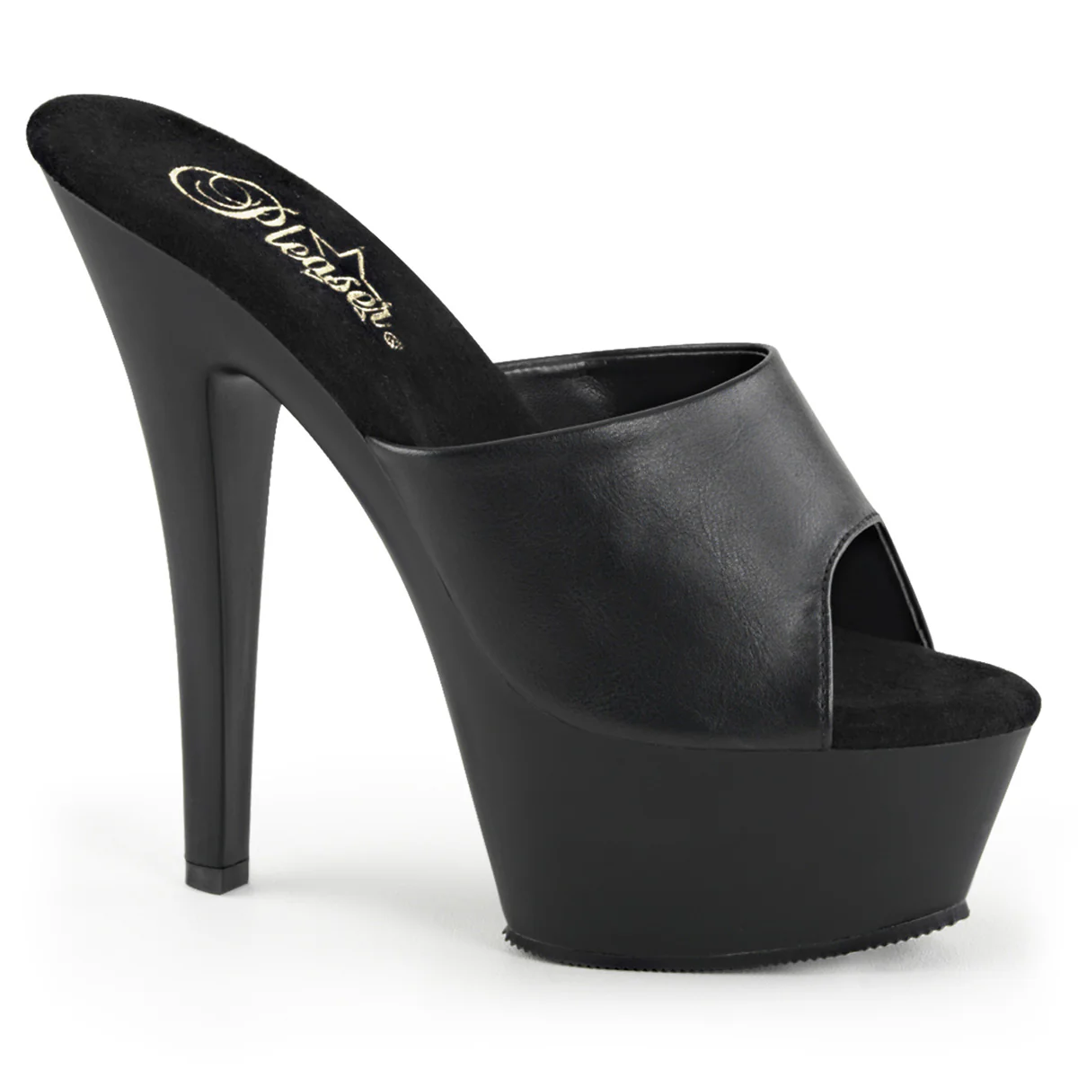 Black 6 Inch Pole Dancing Platform Shoes - Pleaser KISS-201 - Image 6