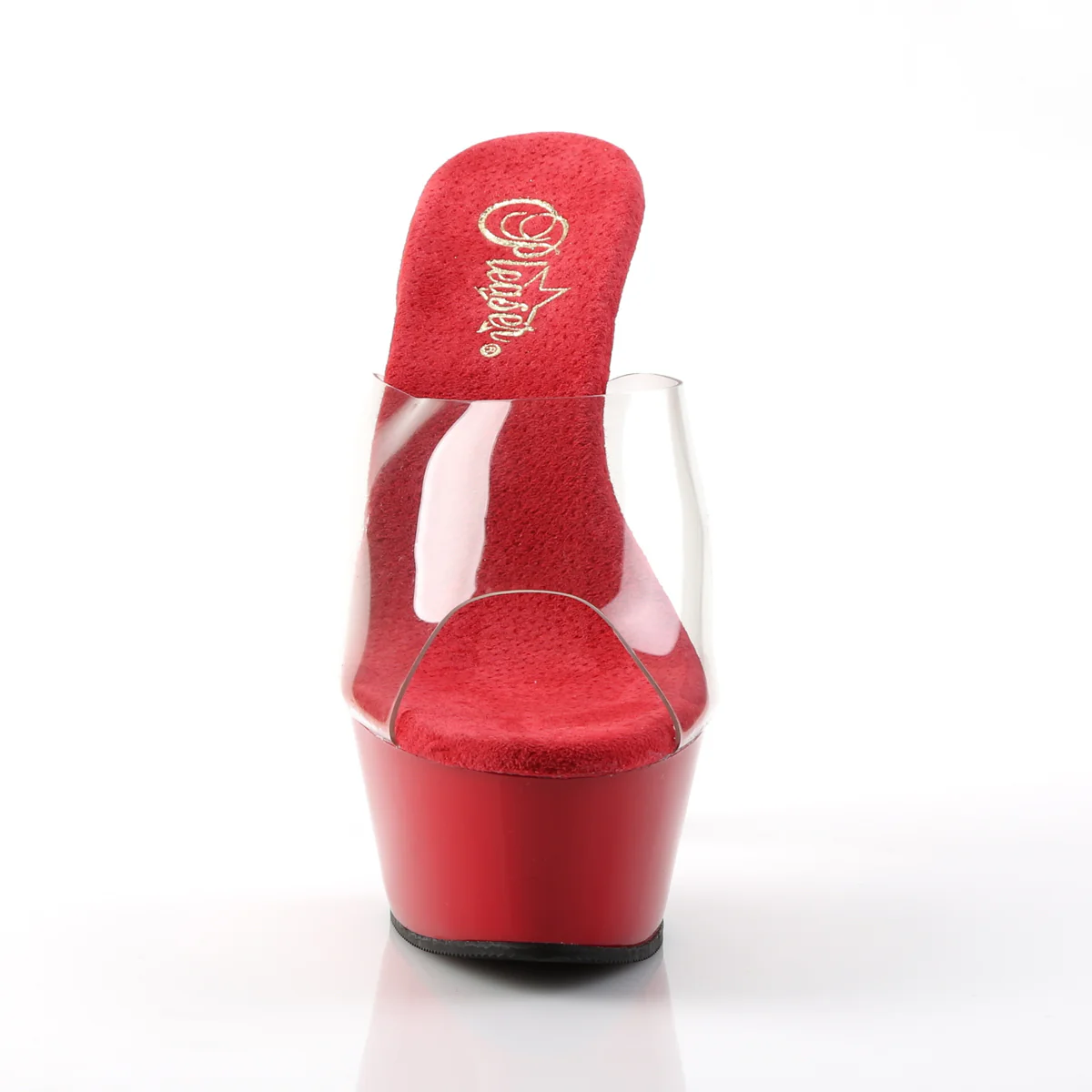 Red 6 Inch Pole Dance Platform Shoes - Pleaser KISS-201 - Image 2