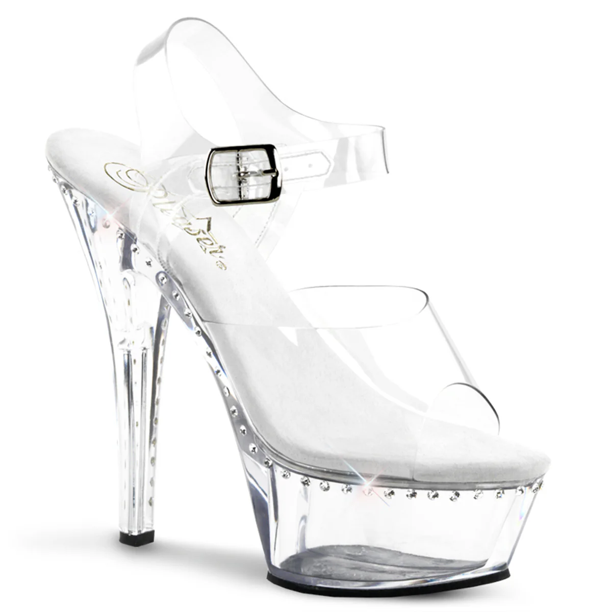 Clear 6 Inch Exotic Dancing Platform Shoes - Pleaser KISS-208LS