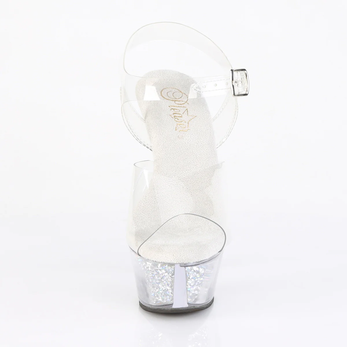 Clear Bling 6 Inch Pole Dance Platform Shoes - Pleaser KISS-208RSI - Image 2