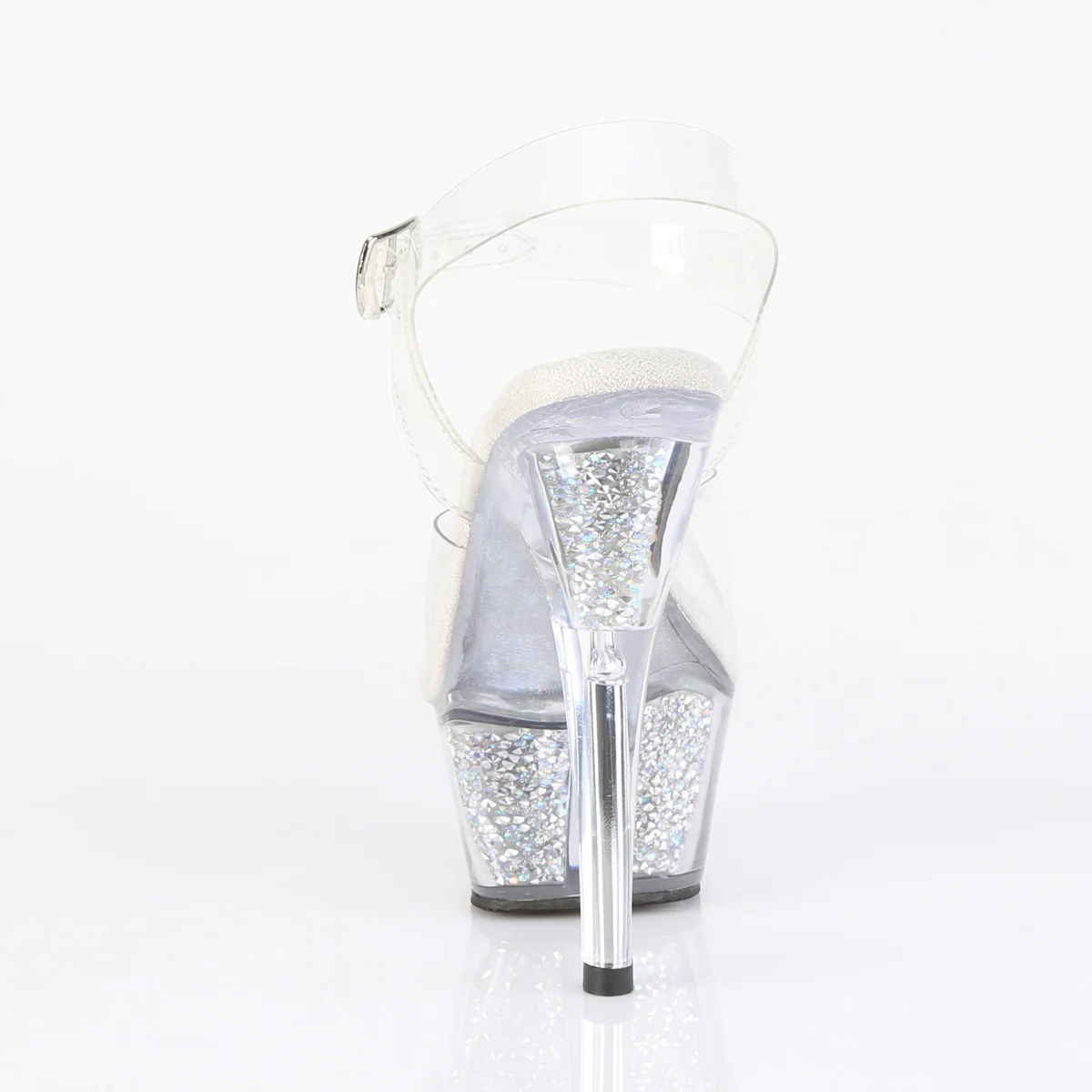 Clear Bling 6 Inch Pole Dance Platform Shoes - Pleaser KISS-208RSI - Image 4