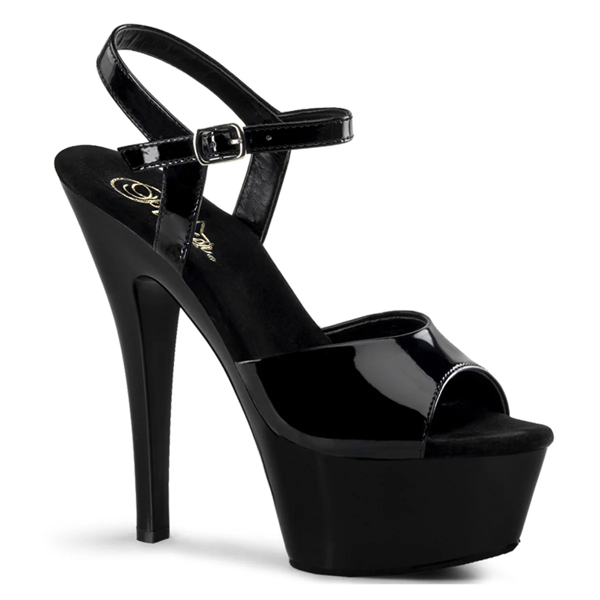 Black 6 Inch Exotic Dance Platform Shoes - Pleaser KISS-209