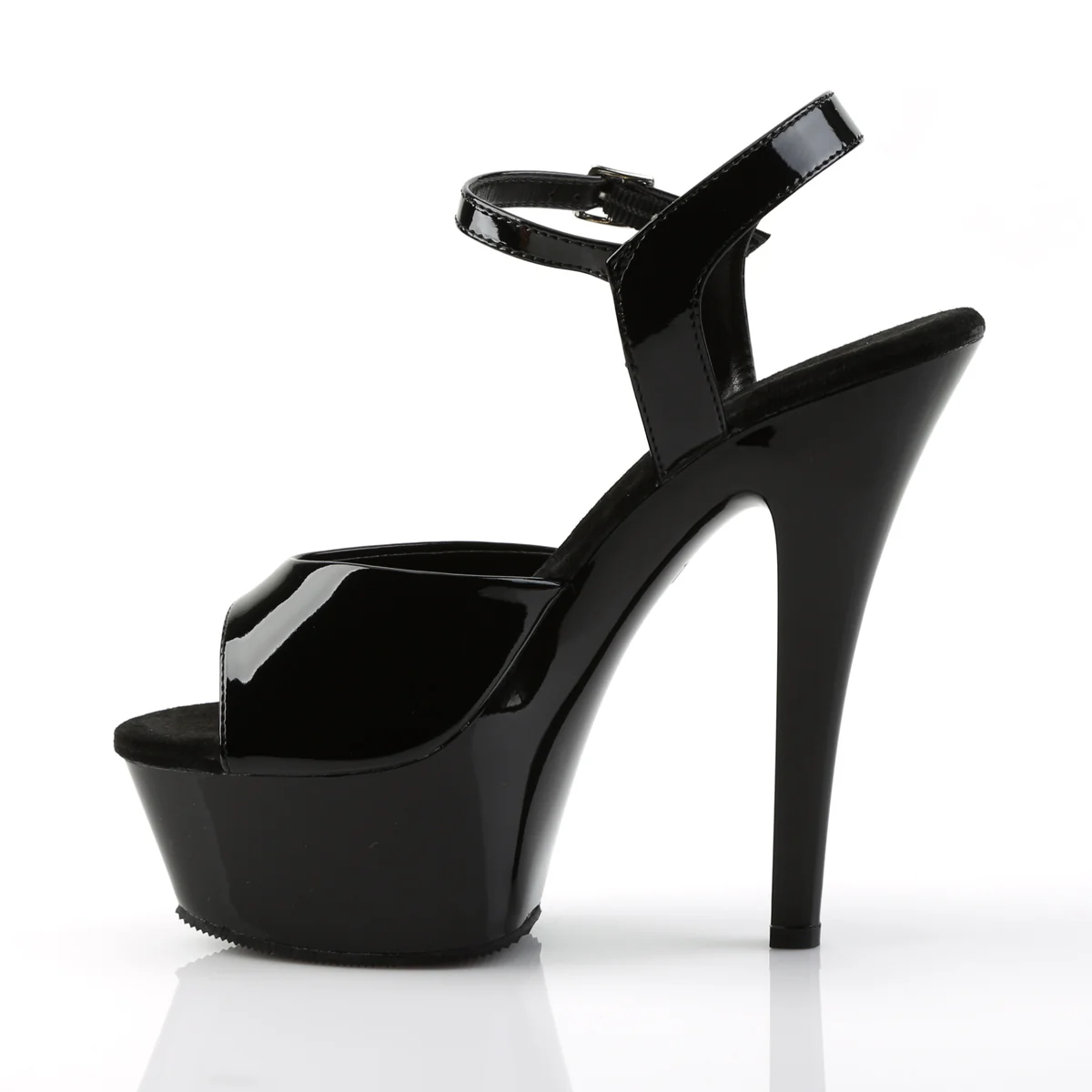 Black 6 Inch Exotic Dance Platform Shoes - Pleaser KISS-209 - Image 3