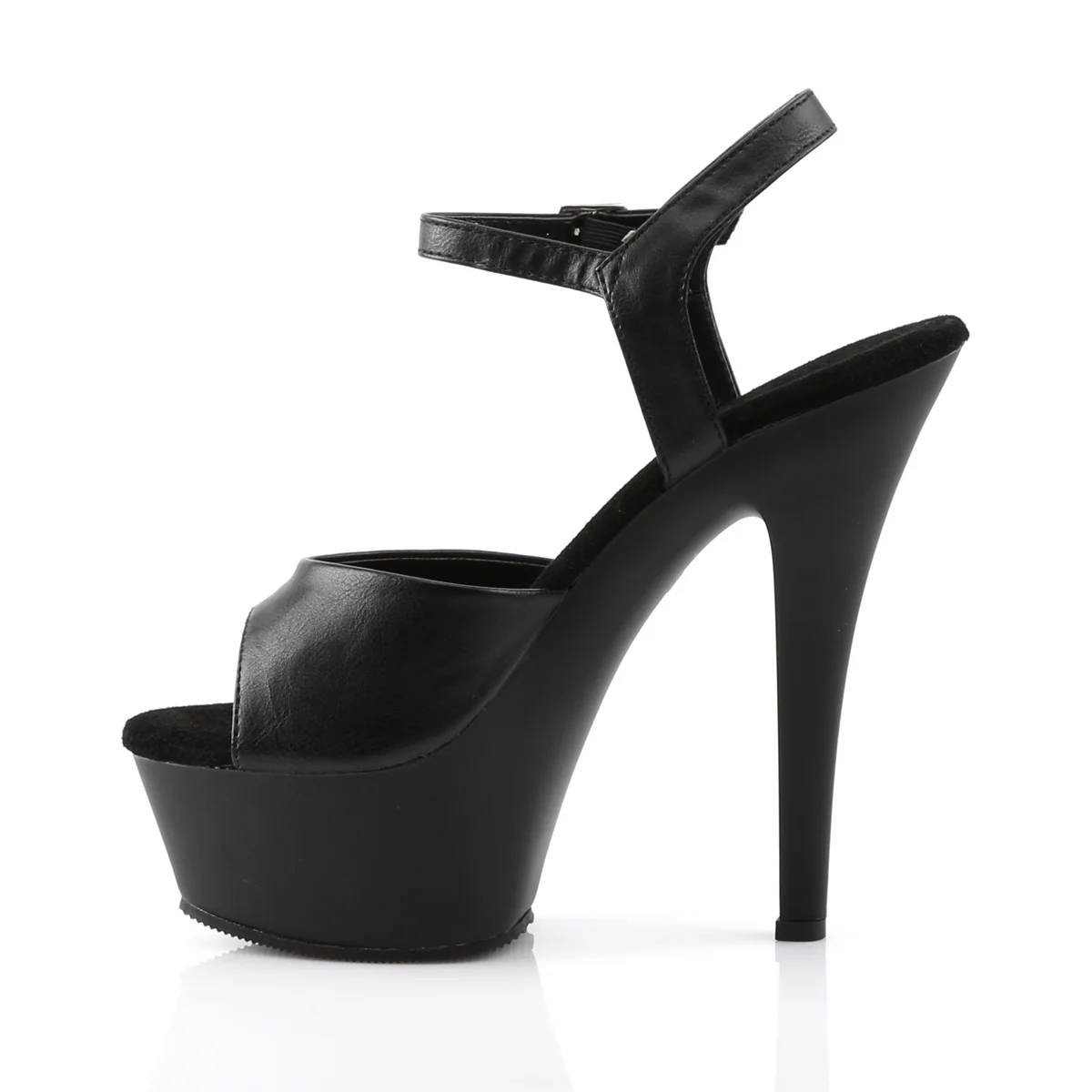 Black 6 Inch Glamour Models Platform Shoes -  Pleaser KISS-209 - Image 3