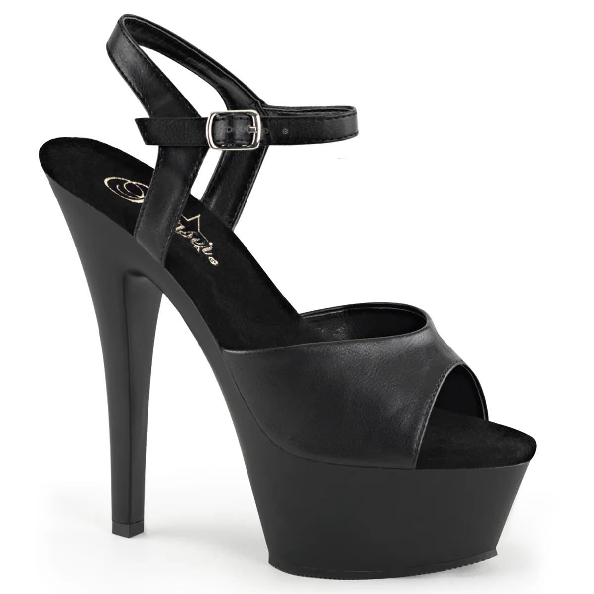 Black 6 Inch Glamour Models Platform Shoes -  Pleaser KISS-209 - Image 6