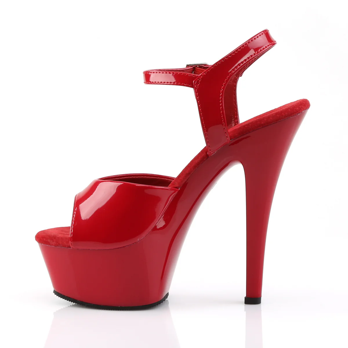 Red 6 Inch Pole Dance Platform Shoes - Pleaser KISS-209 - Image 3