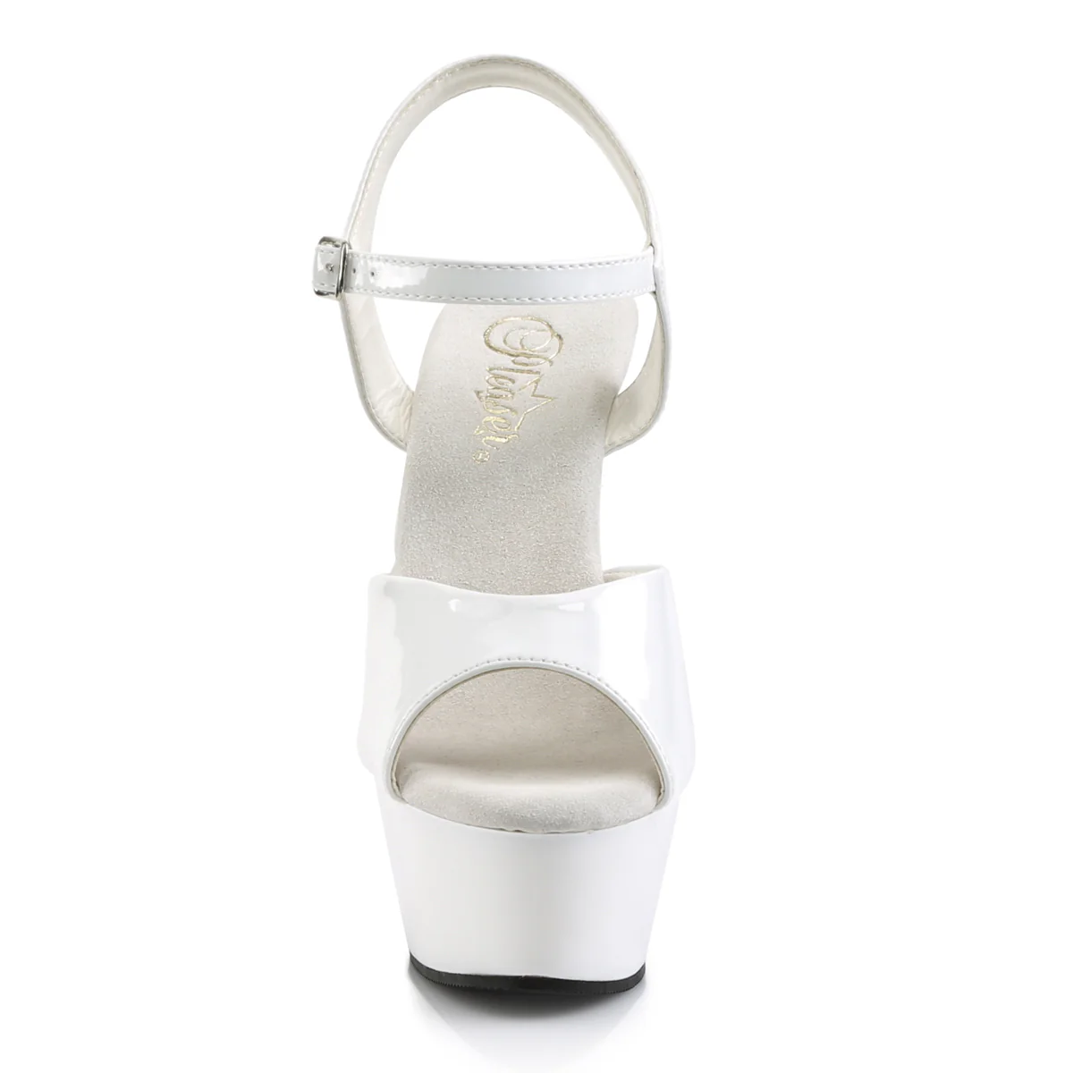 White 6 Inch Fetish Pole Platform Shoes - Pleaser KISS-209 - Image 2