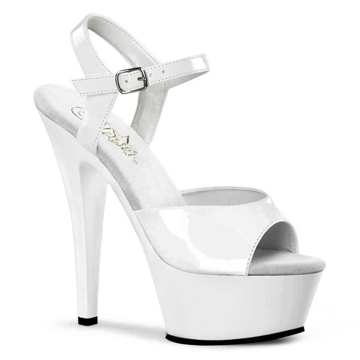 White 6 Inch Fetish Pole Platform Shoes - Pleaser KISS-209 - Image 6