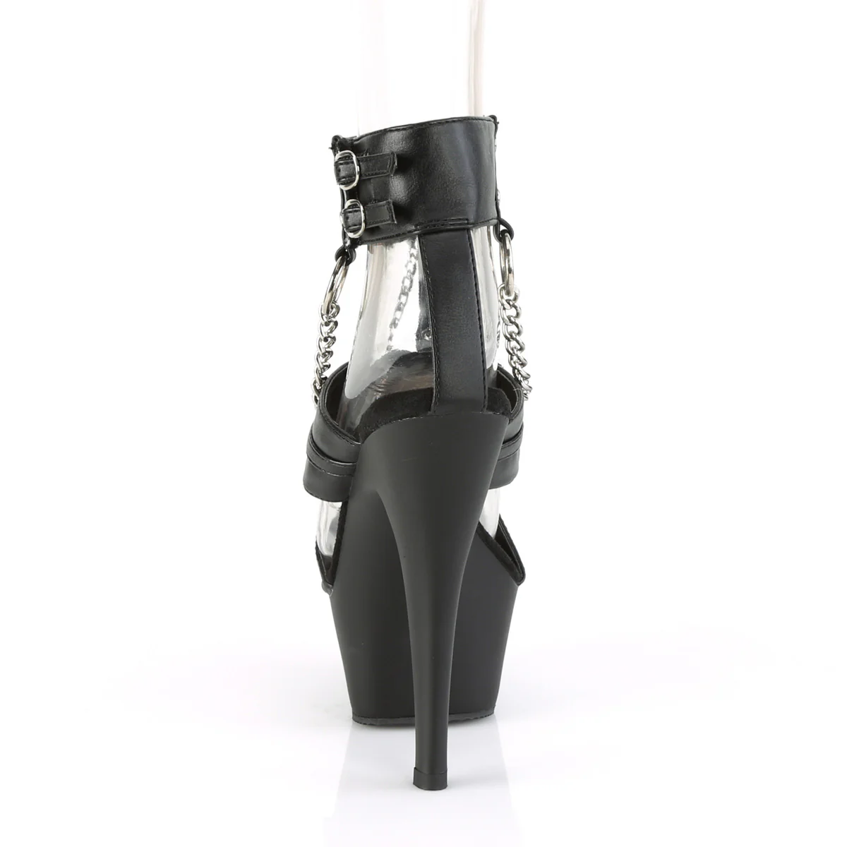 Black 6 Inch Ladies Fetish Platform Shoes -  Pleaser KISS-261 - Image 4