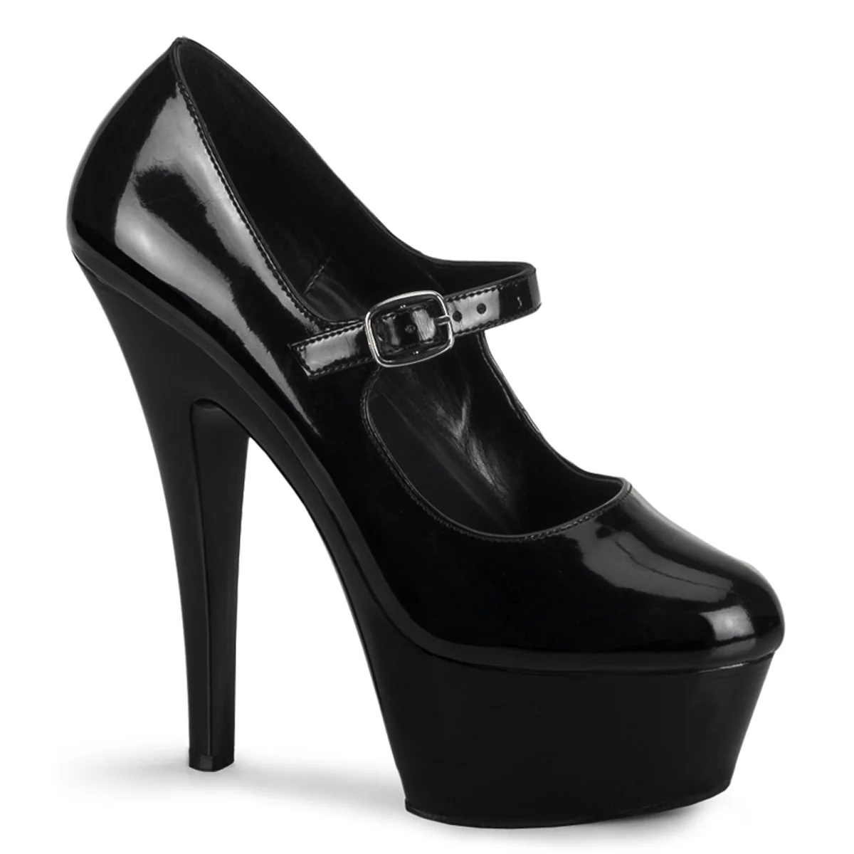 Black 6 Inch Pole Dance Platform Shoes - Pleaser KISS-280 - Image 6