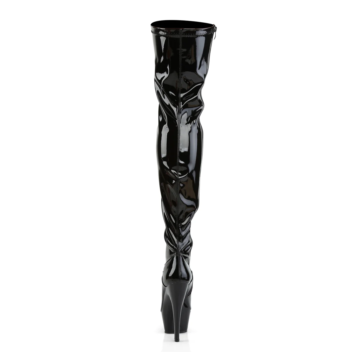 Black Patent 6 Inch Pole Dancing Thigh Boots - Pleaser KISS-3000 - Image 4