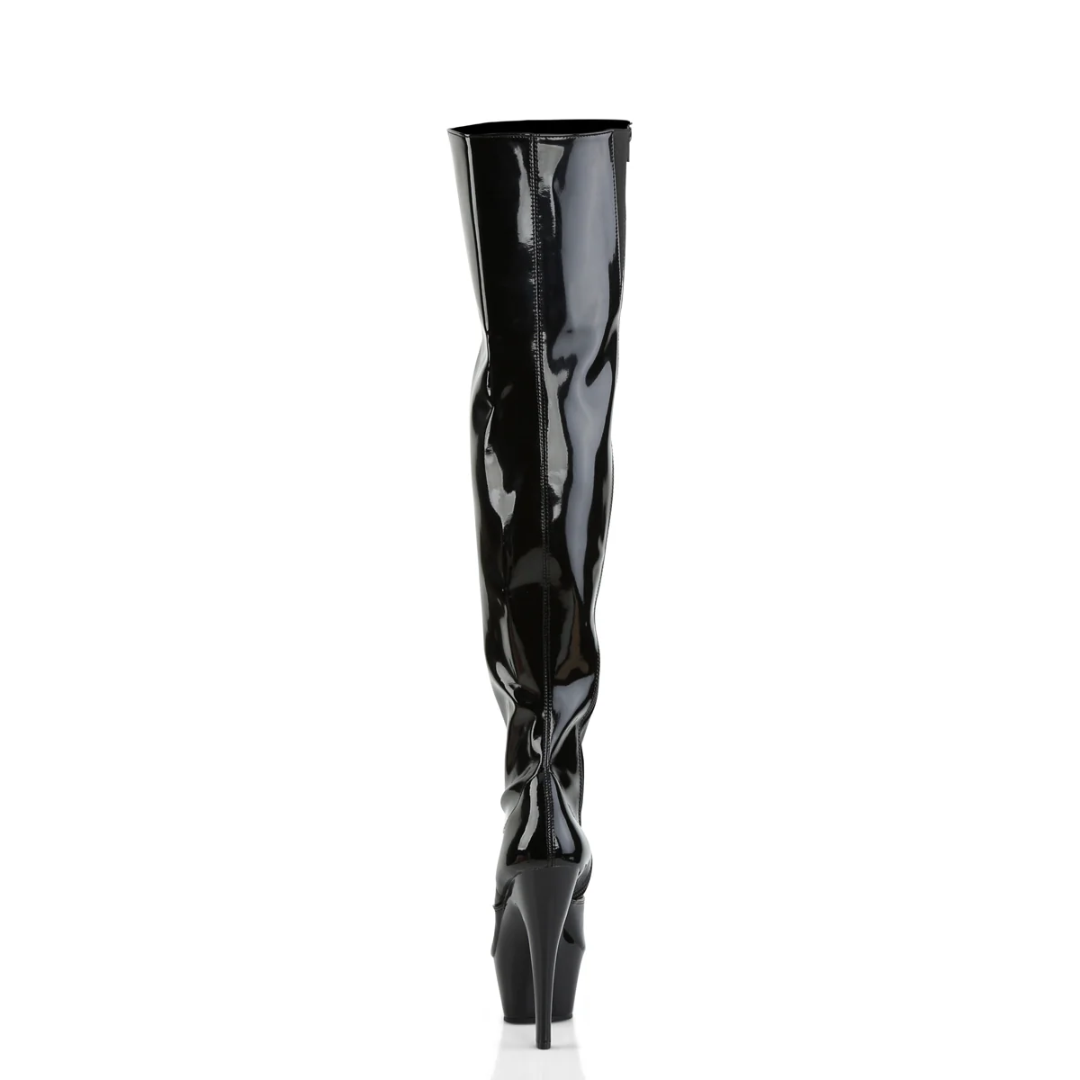Black 6 Inch Exotic Dance Thigh High boots - Pleaser KISS-3010 - Image 4