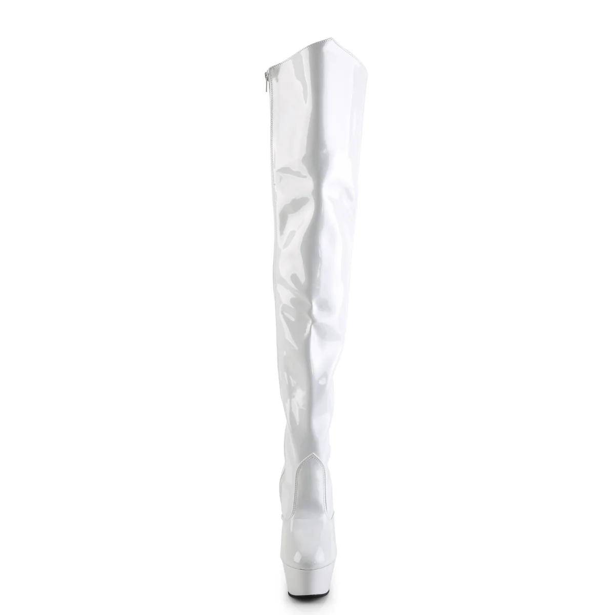 White 6 Inch Exotic Dancing Thigh Boots - Pleaser KISS-3010 - Image 2