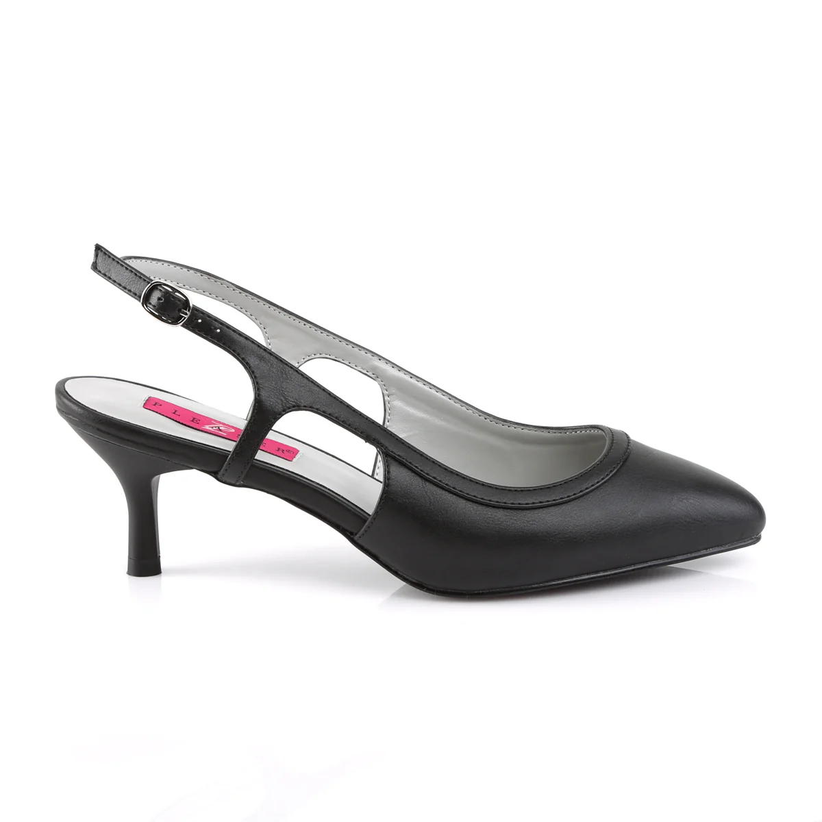 KITTEN-02 Pleaser Large Size Ladies Shoes 2.5 Inch Heel Black Fetish Shoe - Image 5